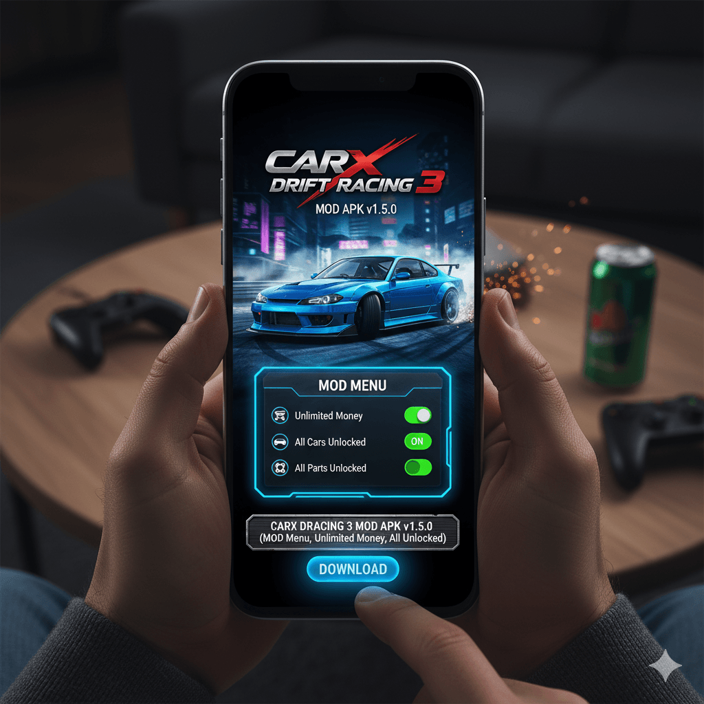 CarX Drift Racing 3 MOD APK v1.5.0 (MOD Menu, Unlimited Money, All Unlocked) Download for Android